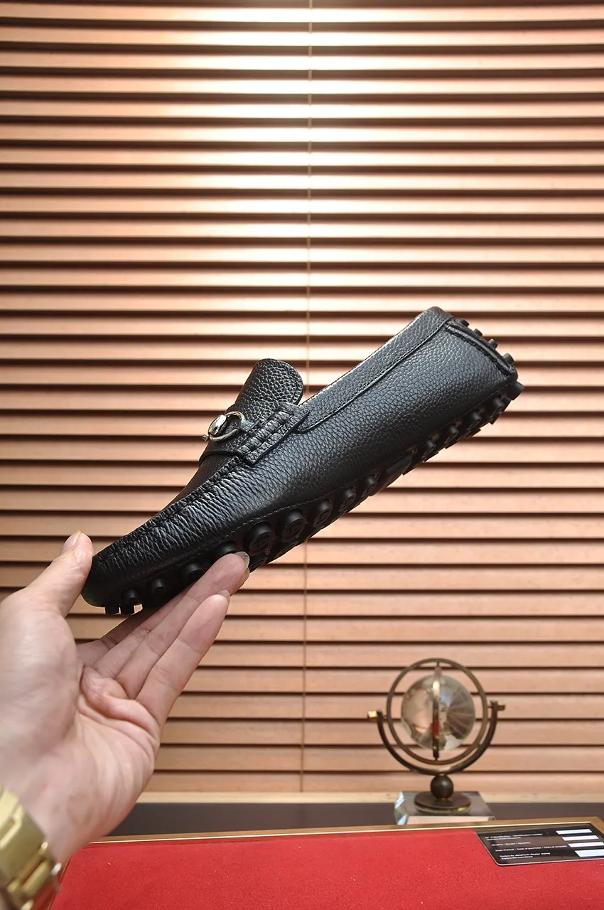 Men's Men's Shoes💰420💶【GUCCI】 (High-end Niuli) New 🍀Gucci*——Gucci Doudou Shoes! Made of imported original cowhide, the inner top layer is comfortable cowhide lining! Original wear-resistant rubber outsole! High quality products! Code number 38-44!